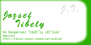jozsef tibely business card